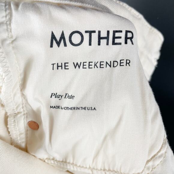 MOTHER Flare & Wide Leg Jeans in Cream - Picture 11 of 13